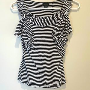 Anthropologie Deletta Striped Sleeveless Tee